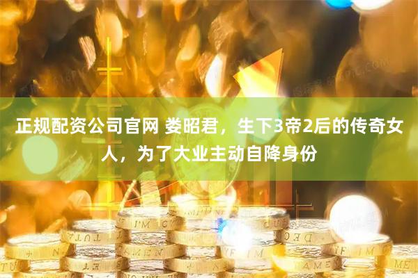 正规配资公司官网 娄昭君，生下3帝2后的传奇女人，为了大业主动自降身份